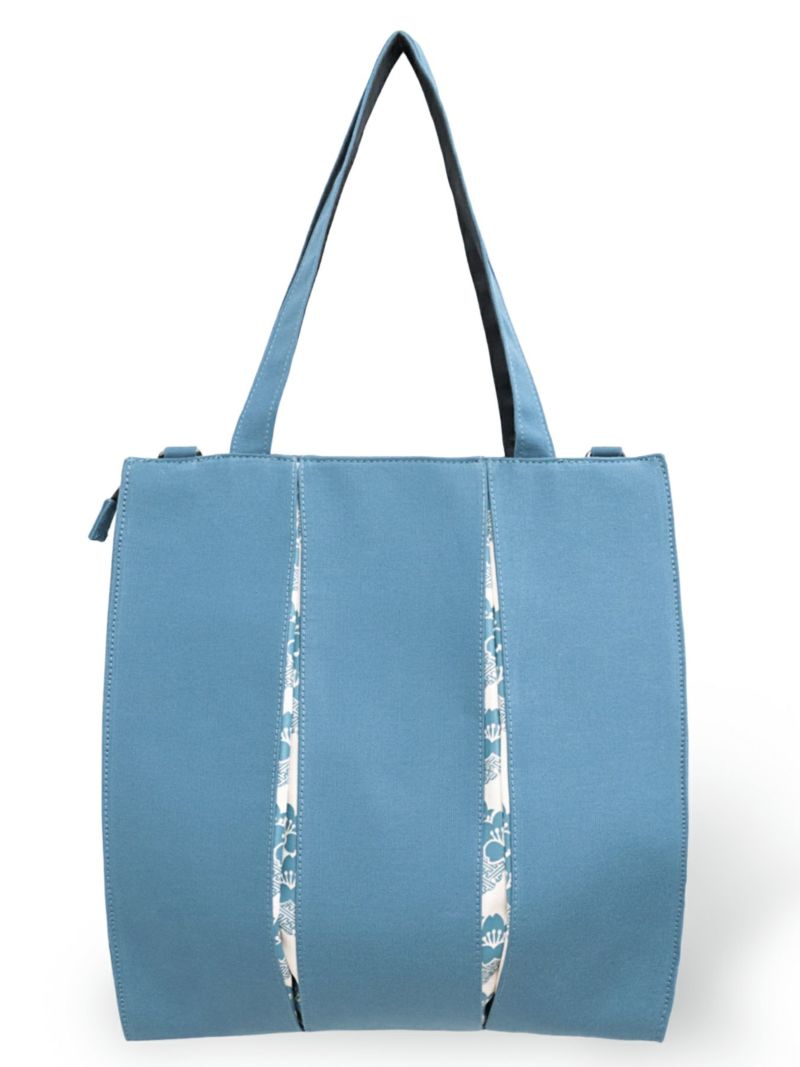 【雅結】桜刺繍 和生地切り替え2WAYタックトートバッグ