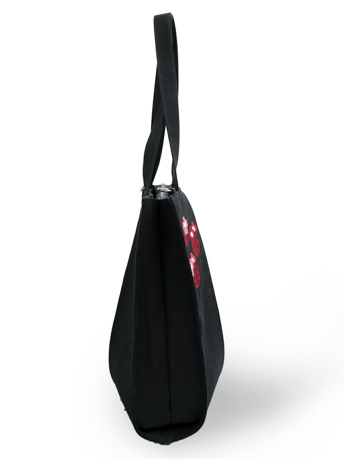 【雅結】桜刺繍 和生地切り替え2WAYタックトートバッグ