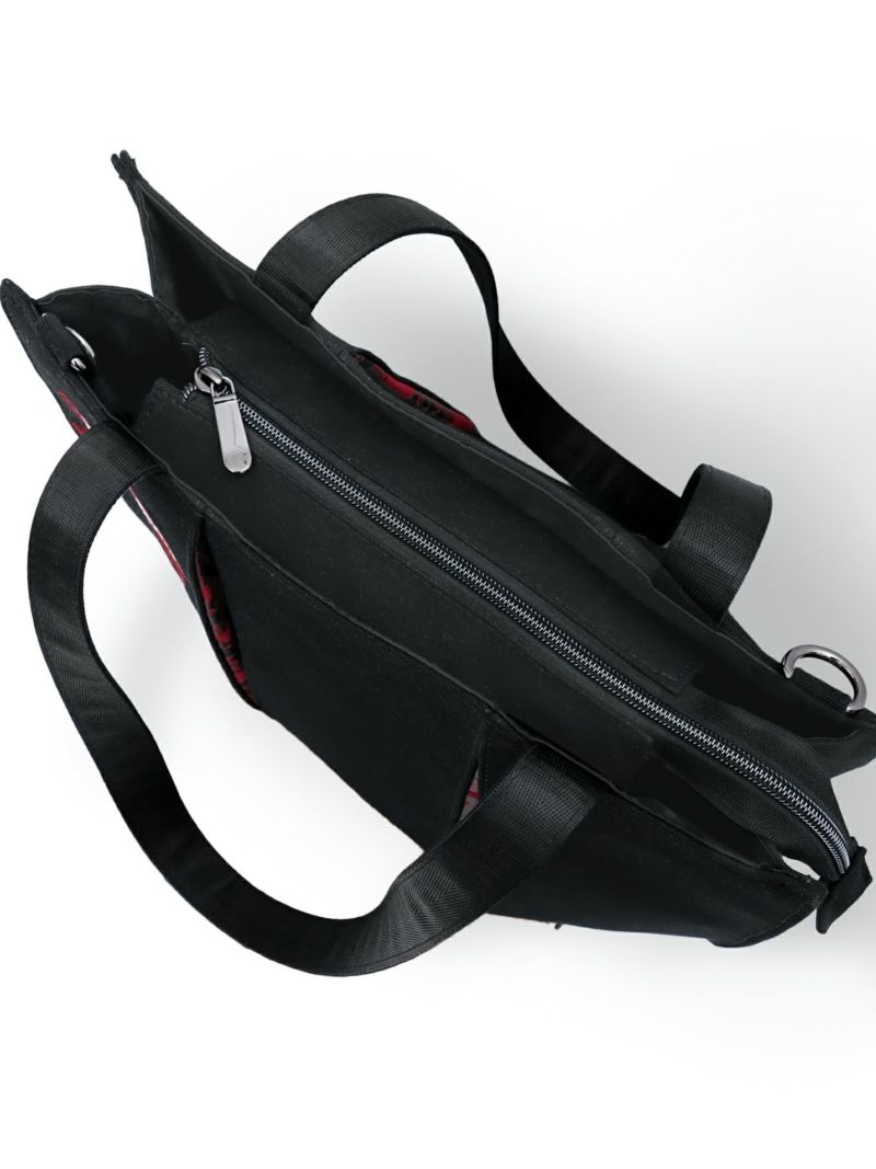 【雅結】桜刺繍 和生地切り替え2WAYタックトートバッグ