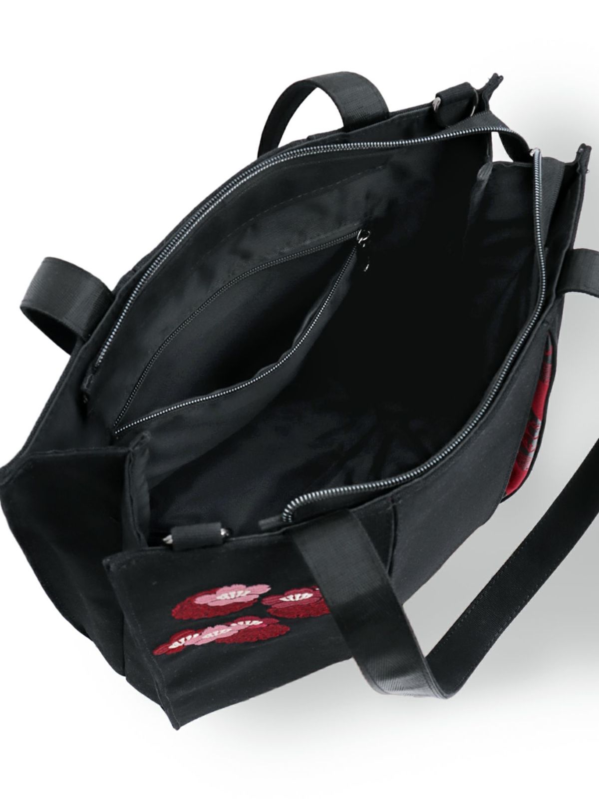 【雅結】桜刺繍 和生地切り替え2WAYタックトートバッグ