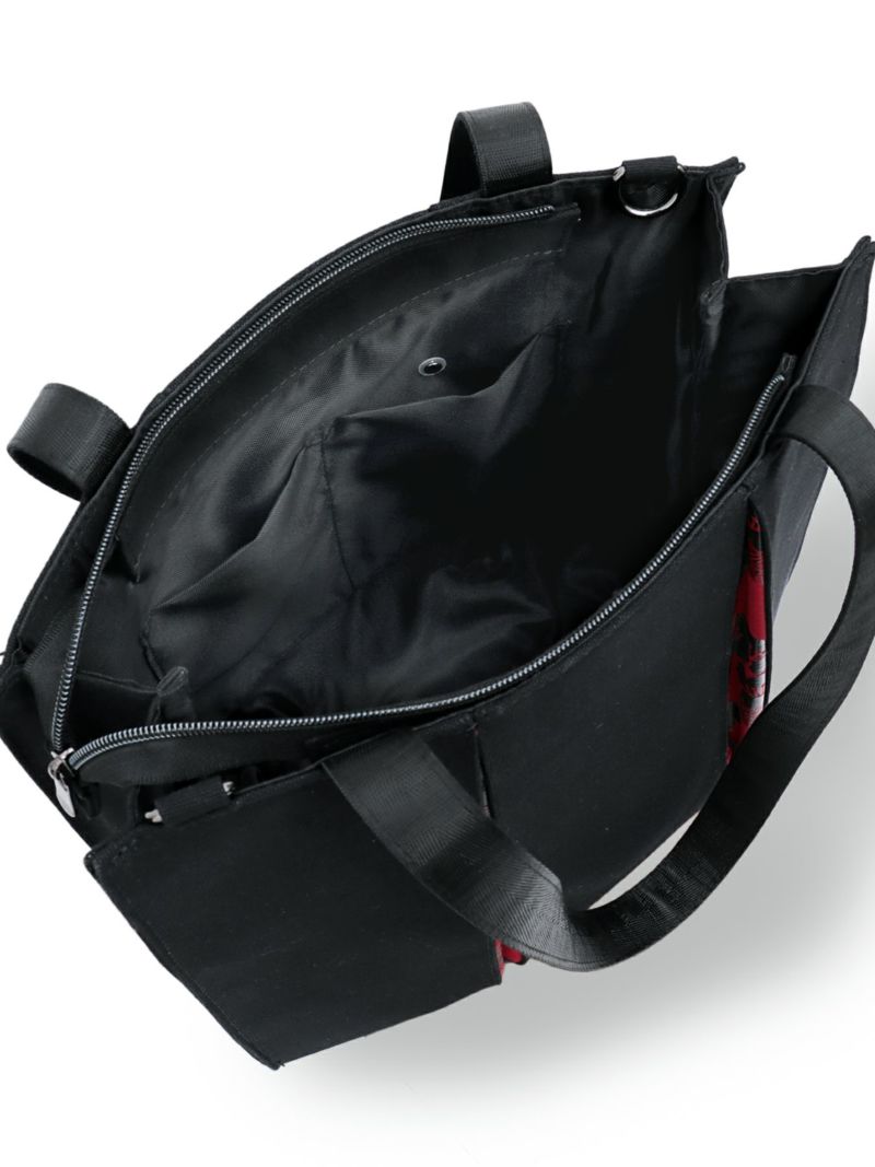 【雅結】桜刺繍 和生地切り替え2WAYタックトートバッグ