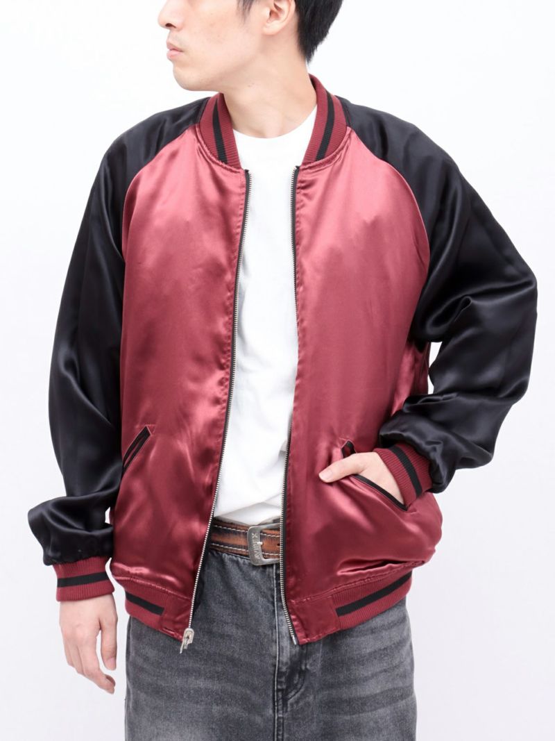 【絡繰魂・粋】“麒麟と菊牡丹”総刺繍リバーシブルスカジャン