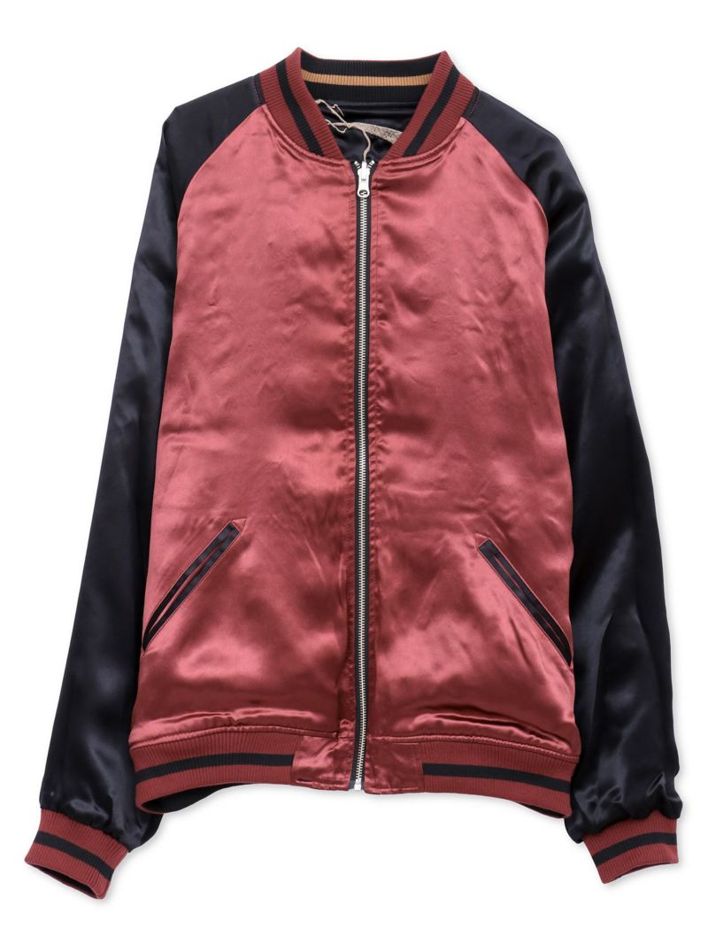 【絡繰魂・粋】“麒麟と菊牡丹”総刺繍リバーシブルスカジャン