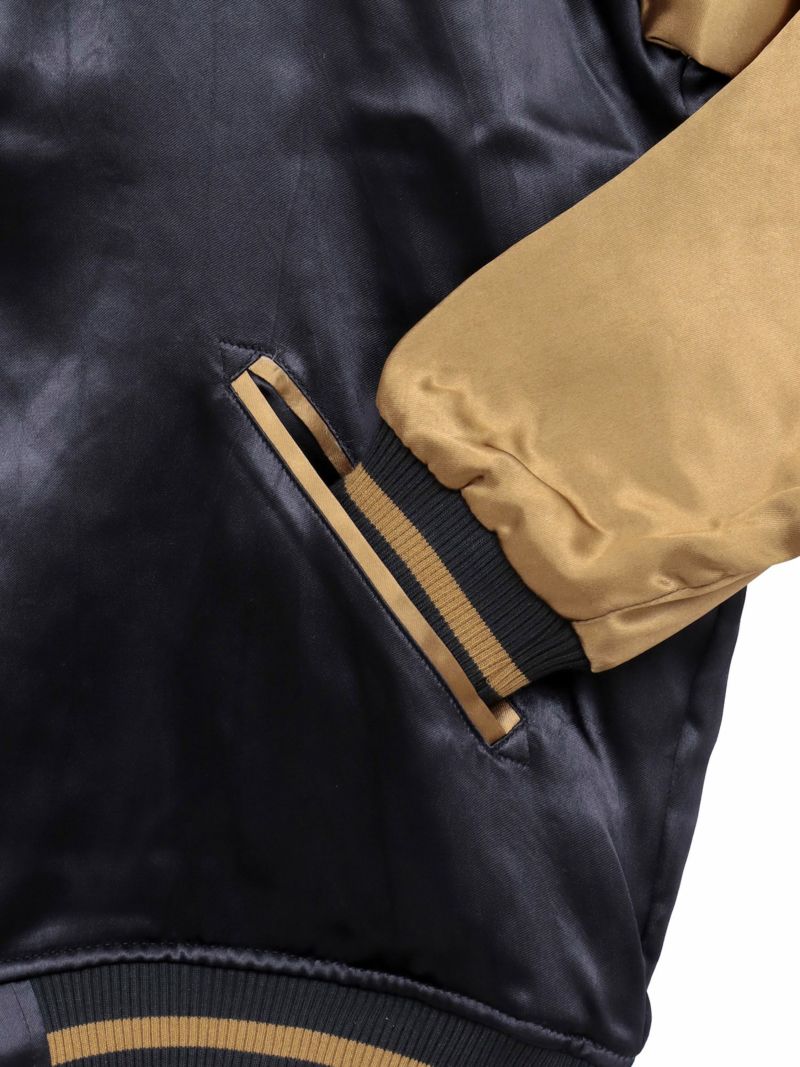 【絡繰魂・粋】“麒麟と菊牡丹”総刺繍リバーシブルスカジャン