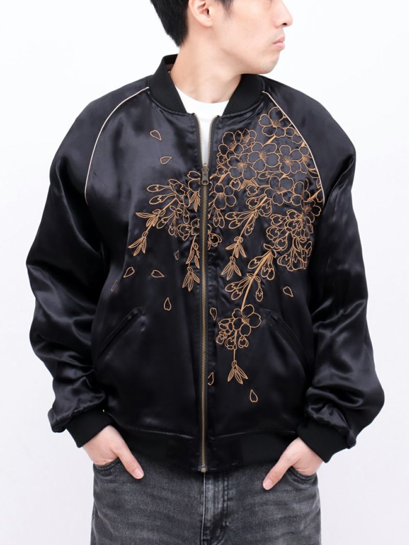 【絡繰魂・頂】“龍神の頂”総刺繍リバーシブルスカジャン