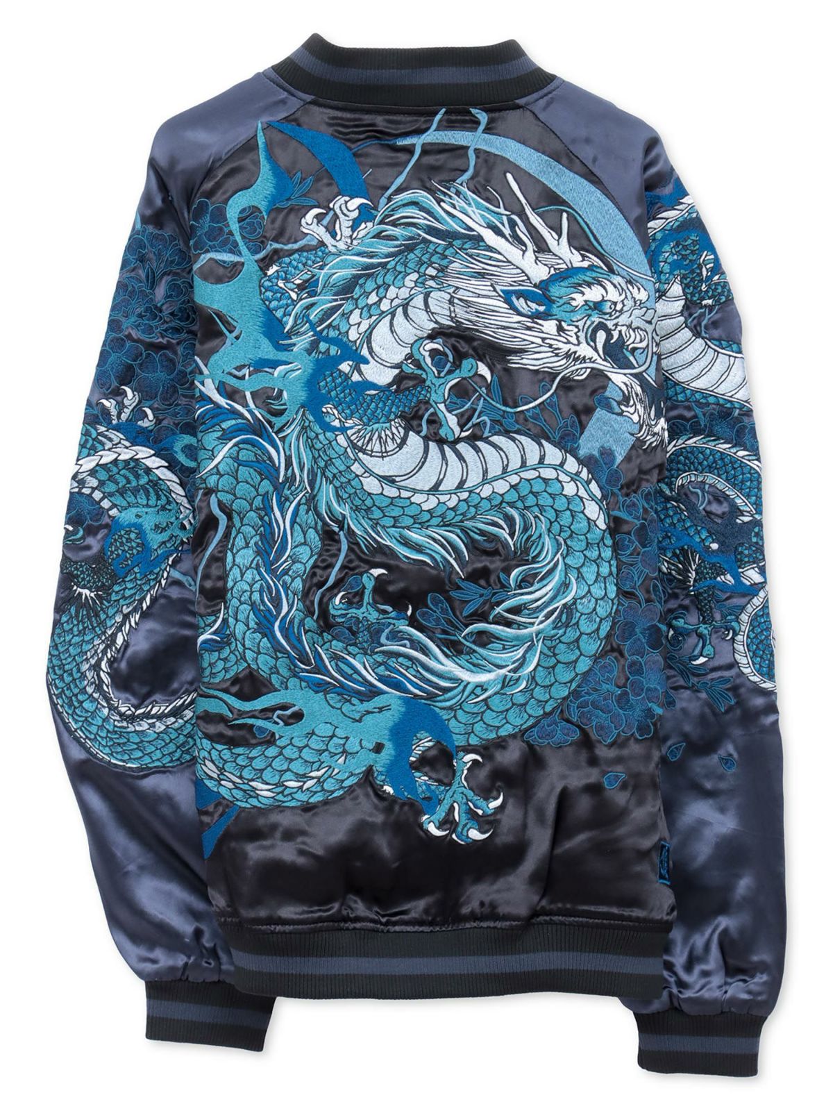 【絡繰魂・頂】“龍神の頂”総刺繍リバーシブルスカジャン