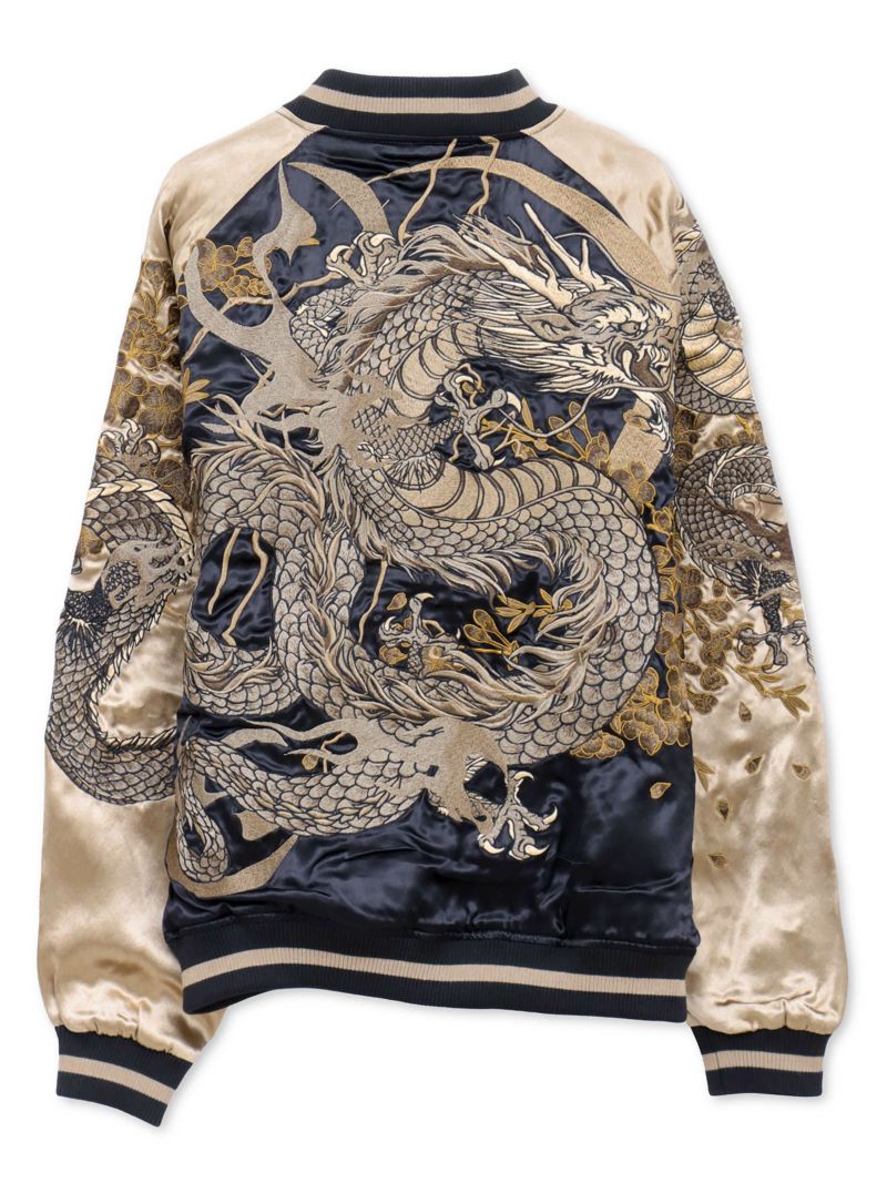 【絡繰魂・頂】“龍神の頂”総刺繍リバーシブルスカジャン