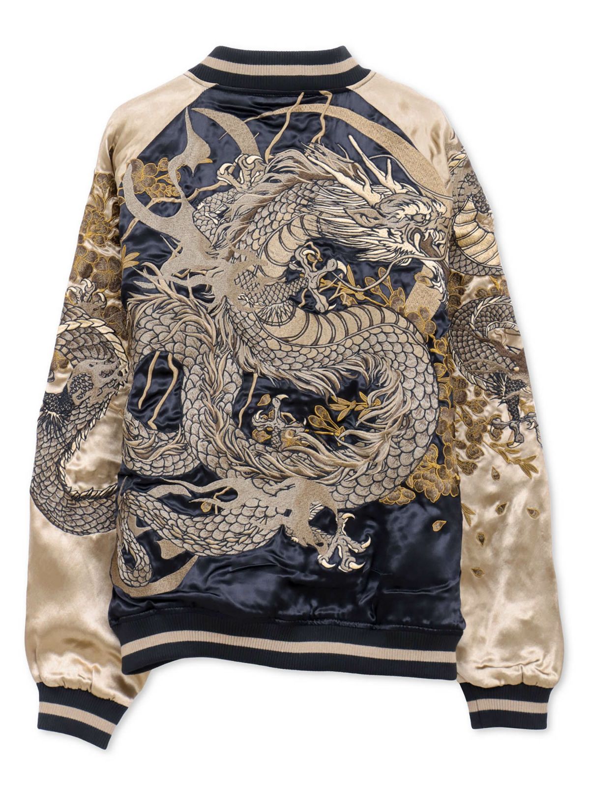 【絡繰魂・頂】“龍神の頂”総刺繍リバーシブルスカジャン