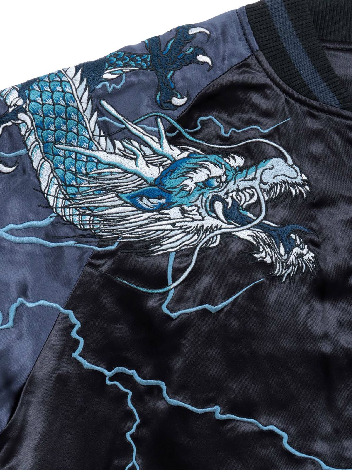 【絡繰魂・頂】“龍神の頂”総刺繍リバーシブルスカジャン