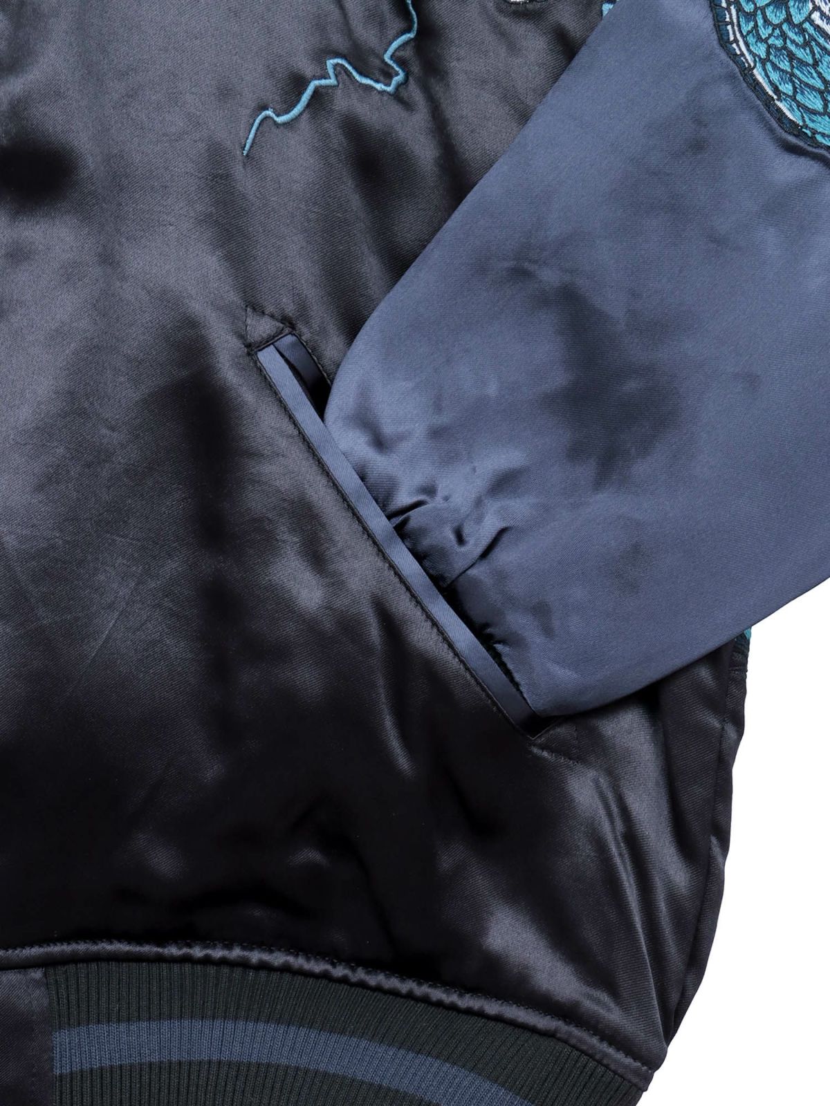 【絡繰魂・頂】“龍神の頂”総刺繍リバーシブルスカジャン