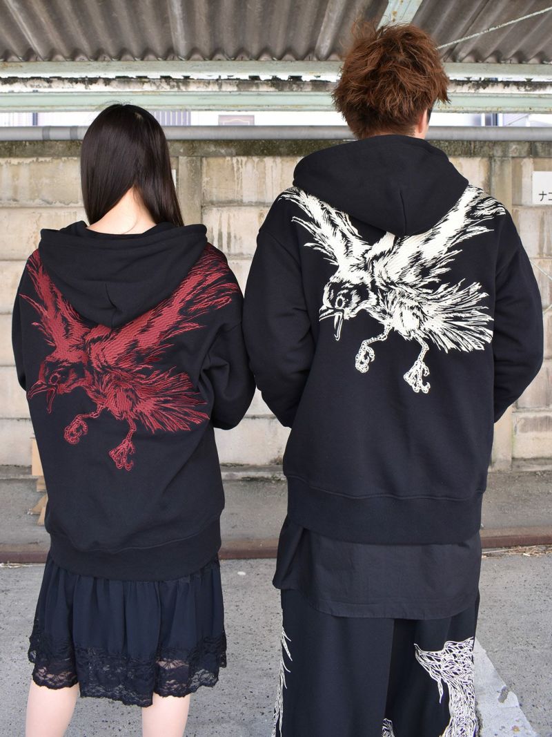 【DAKU】“CROW”総刺繍ZIPパーカー