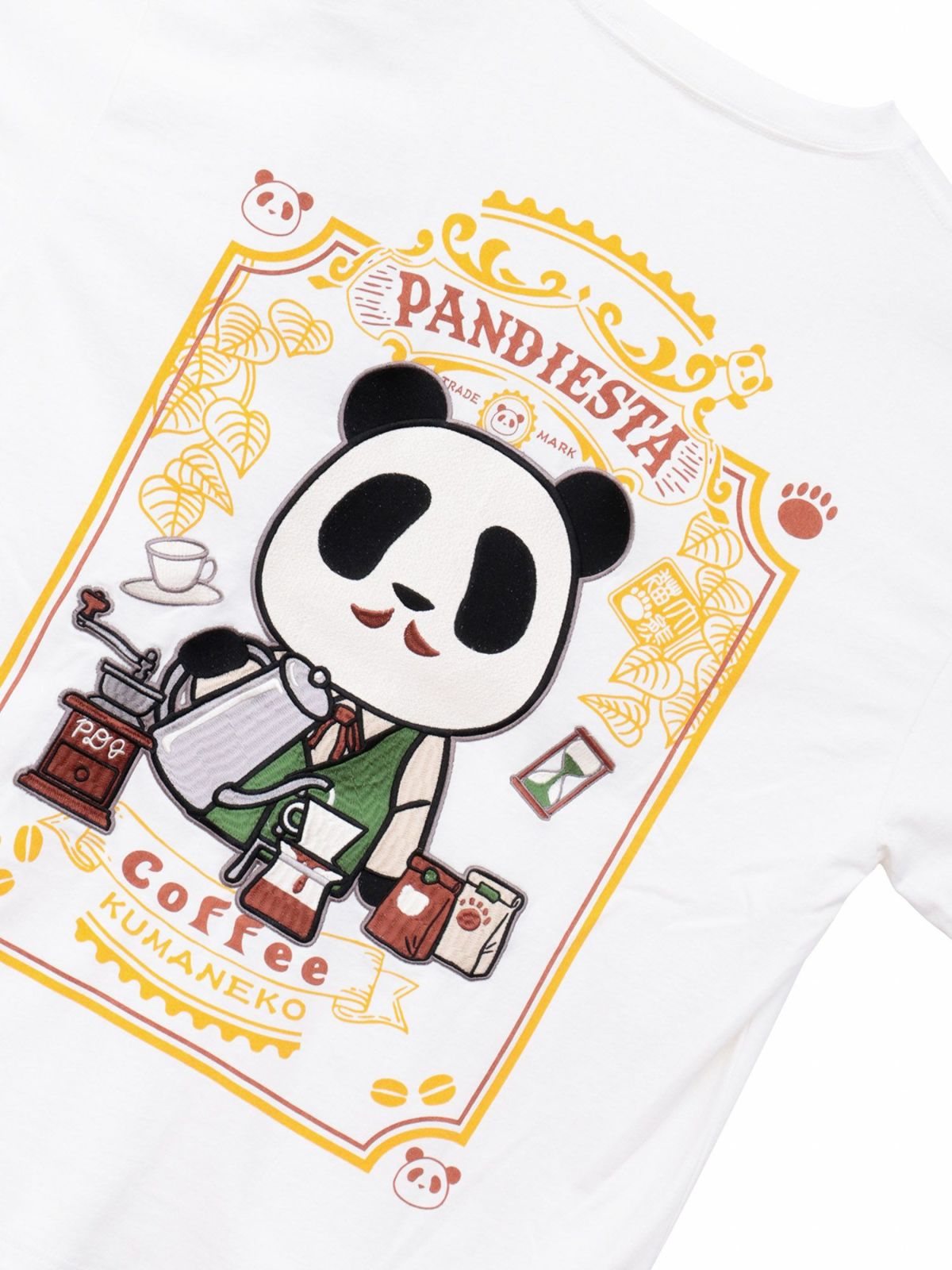 【PANDIESTA JAPAN】“熊猫カフェ”刺繍入りロンT