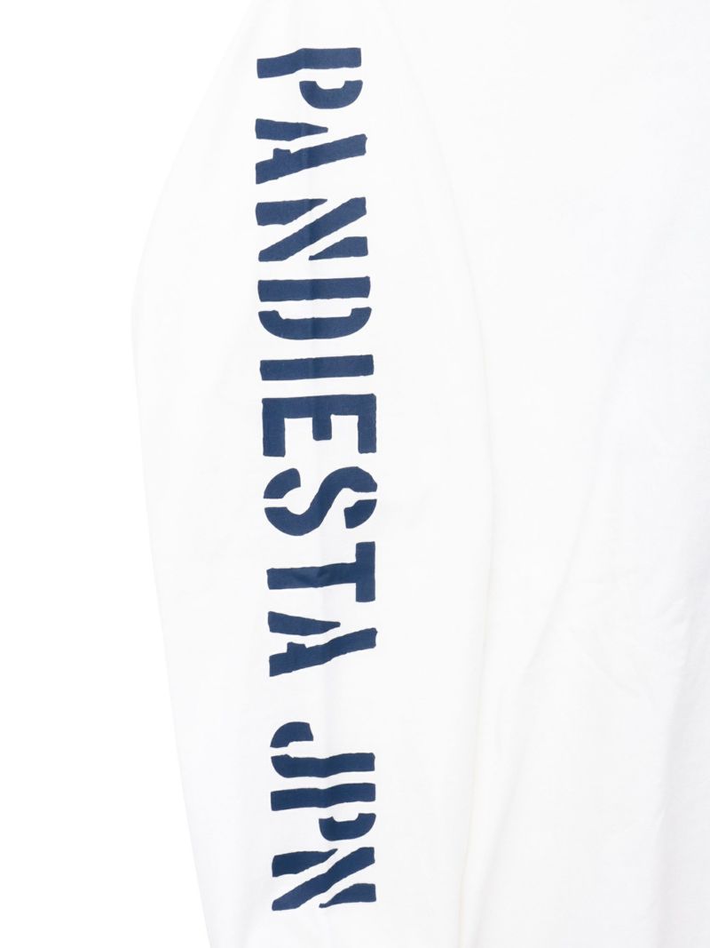 【PANDIESTA JAPAN】“SEA BEES PANDA”刺繍入りミリタリーロンT