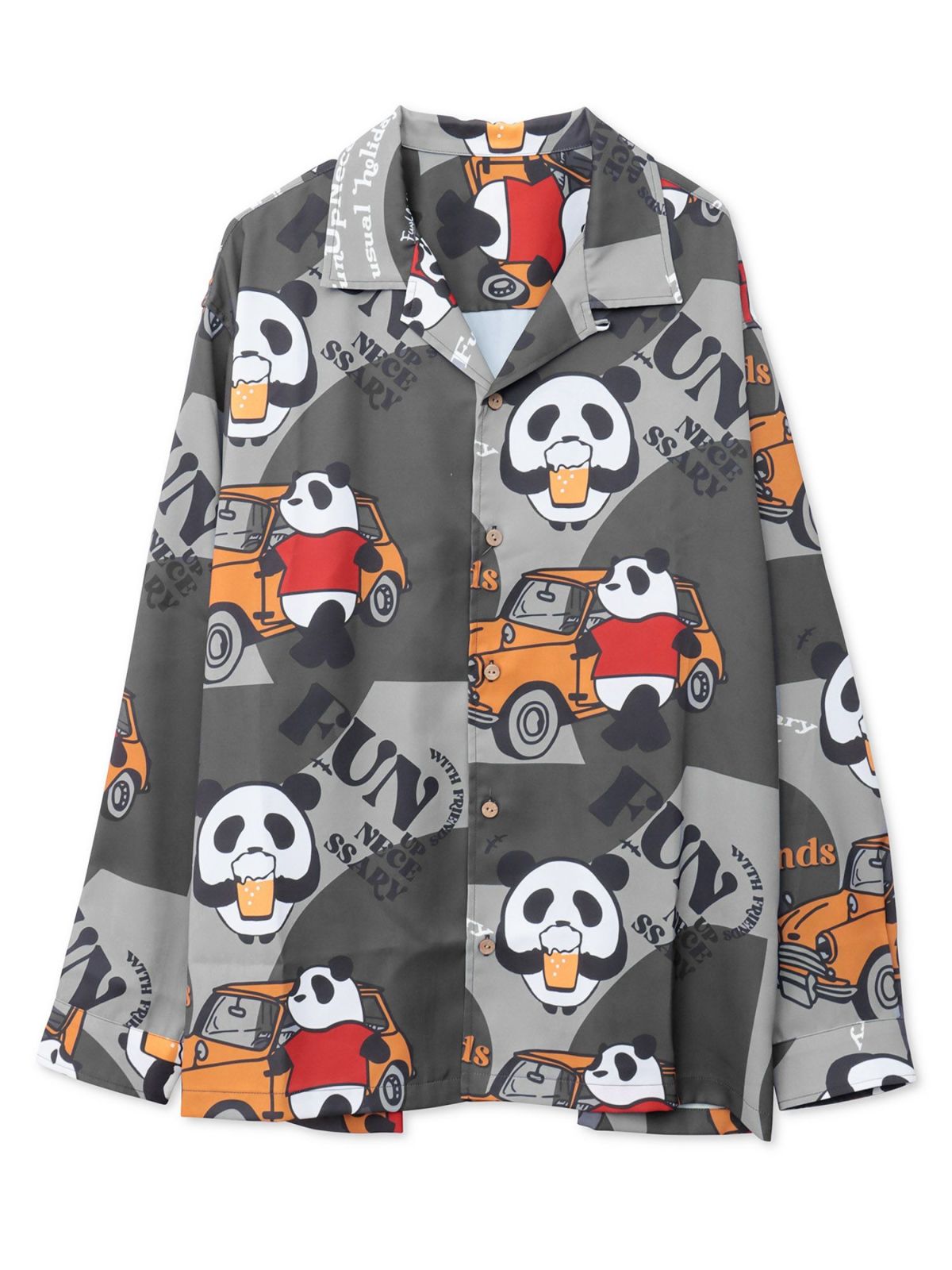 【PANDIESTA JAPAN】“BEERxCARS”総柄オープンシャツ