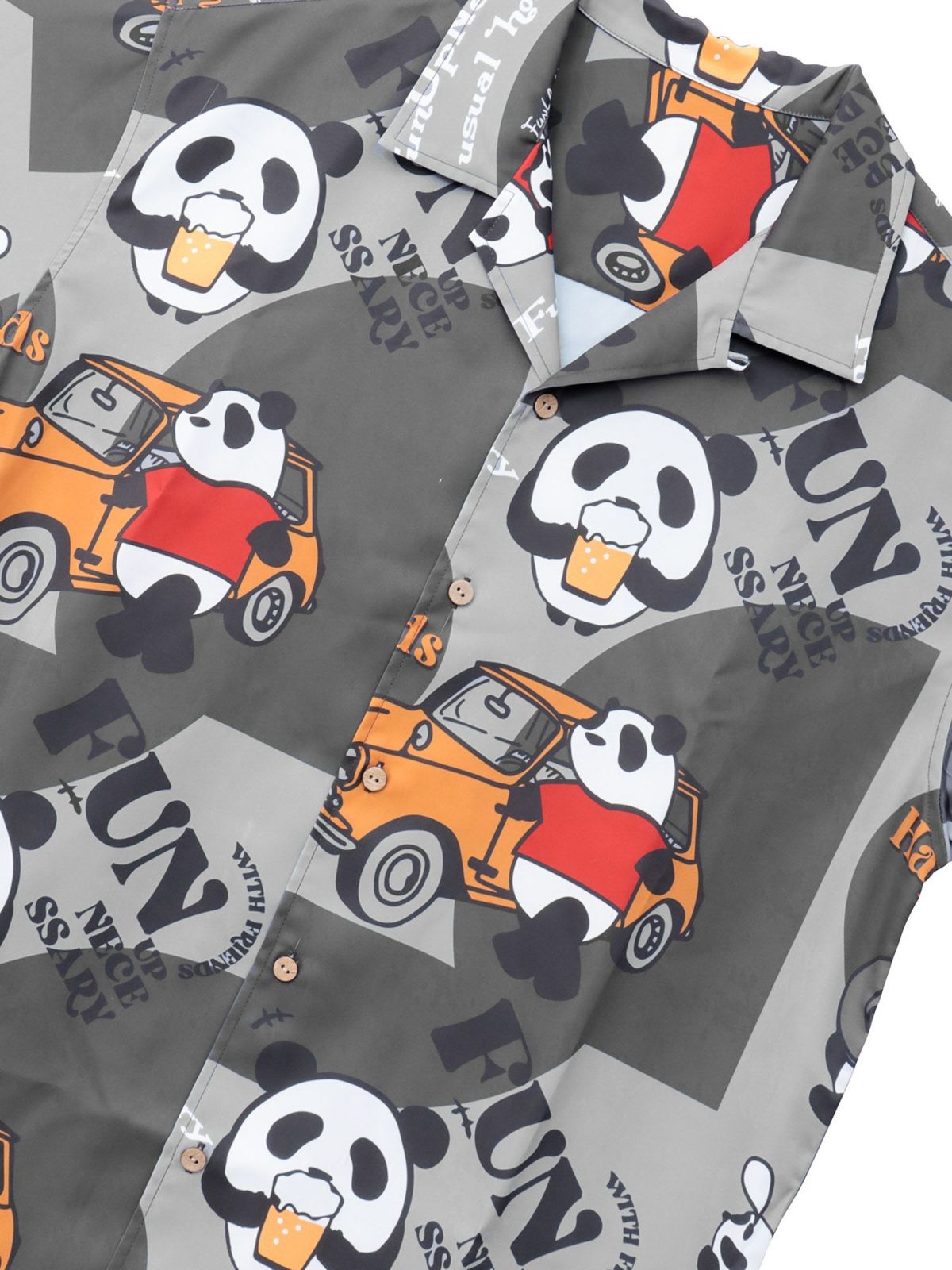 【PANDIESTA JAPAN】“BEERxCARS”総柄オープンシャツ