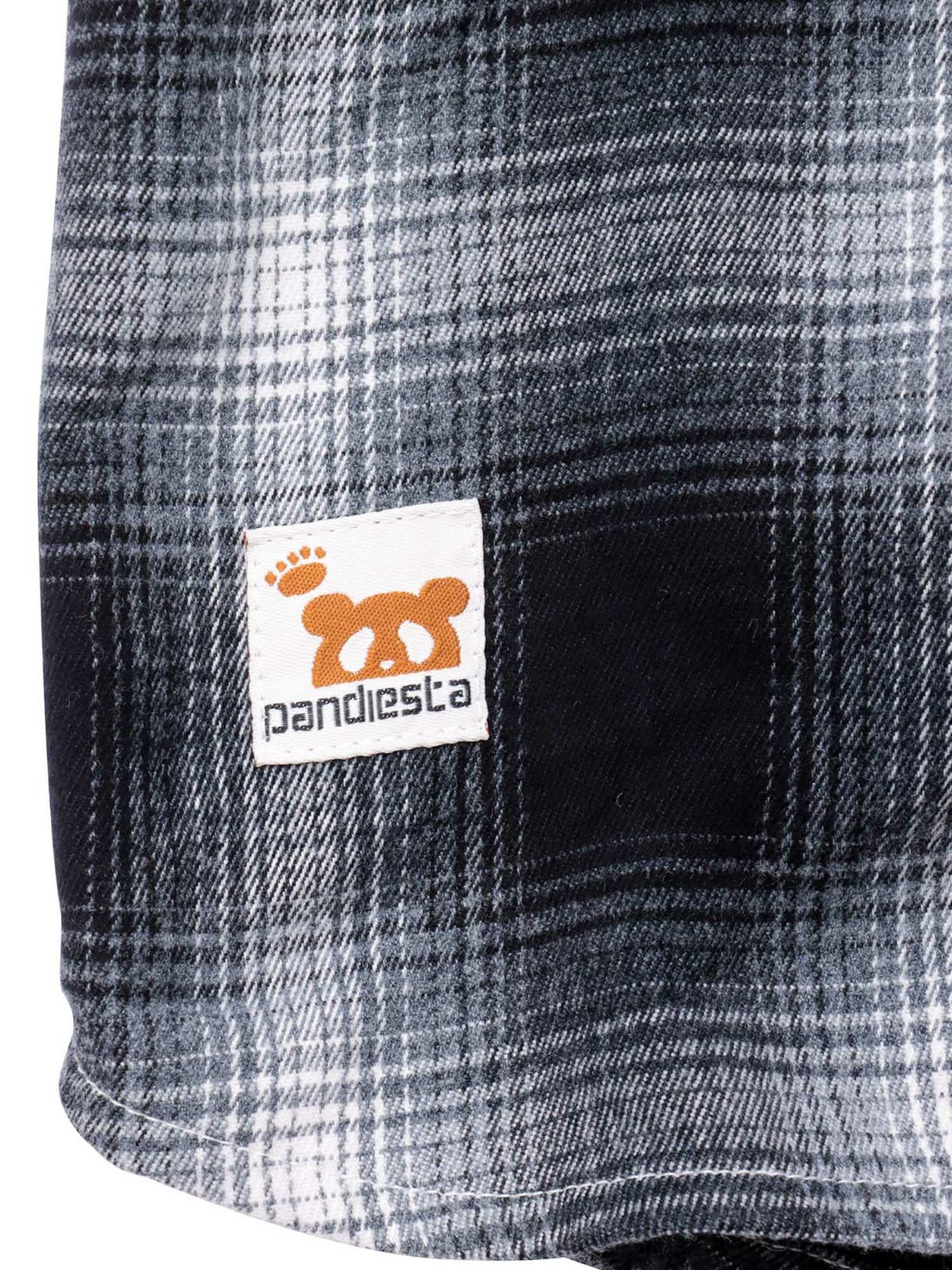 【PANDIESTA JAPAN】“ファーマーズパンダ”刺繍入りオンブレチェックシャツ