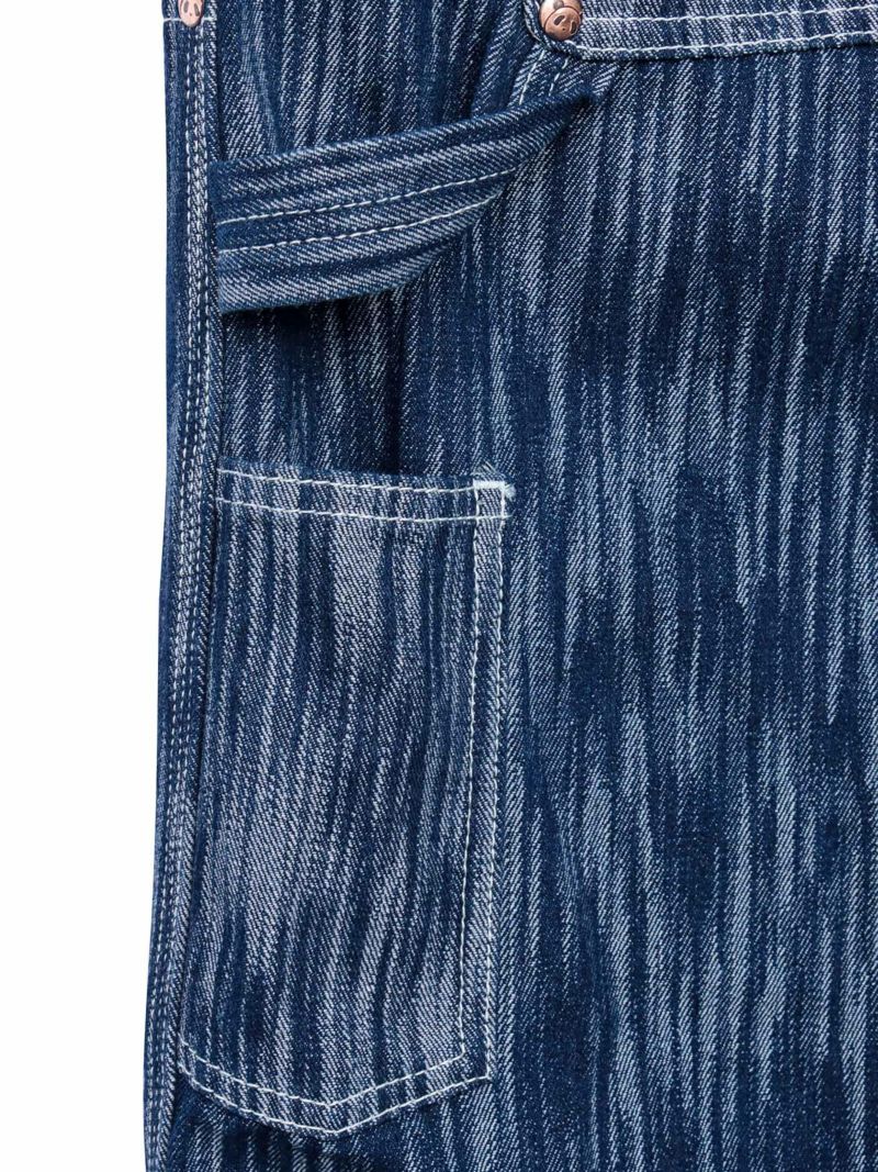 【PANDIESTA JAPAN】ウェーブジャガード ダブルニーデニムパンツ