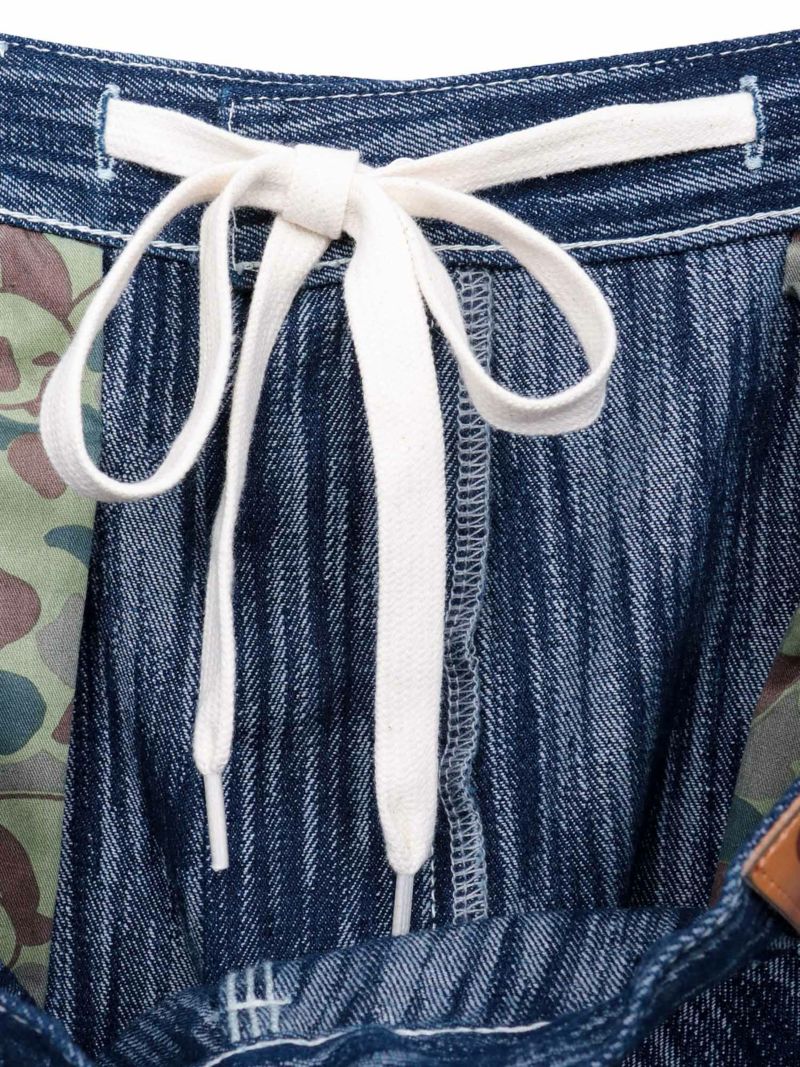 【PANDIESTA JAPAN】ウェーブジャガード ダブルニーデニムパンツ