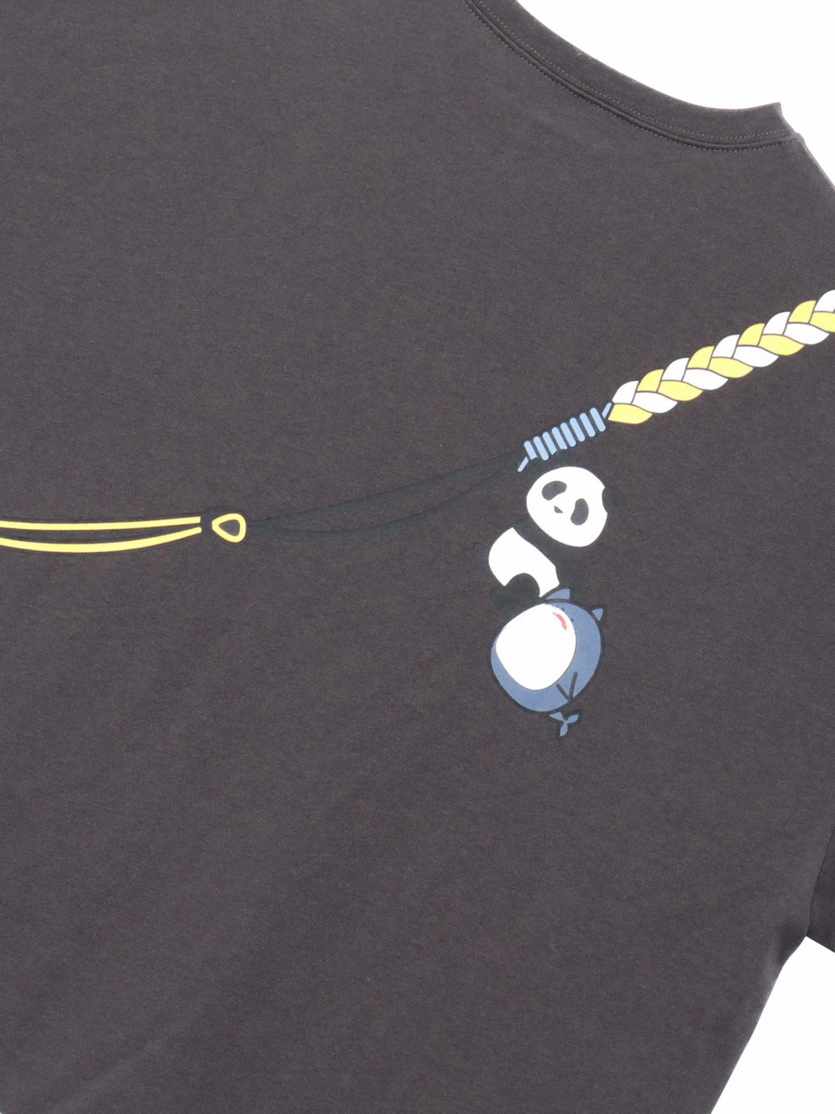 【PANDIESTA JAPAN】サメ型スマホショルダーBAG風ポケット付きフェイクレイヤードBIGロンT