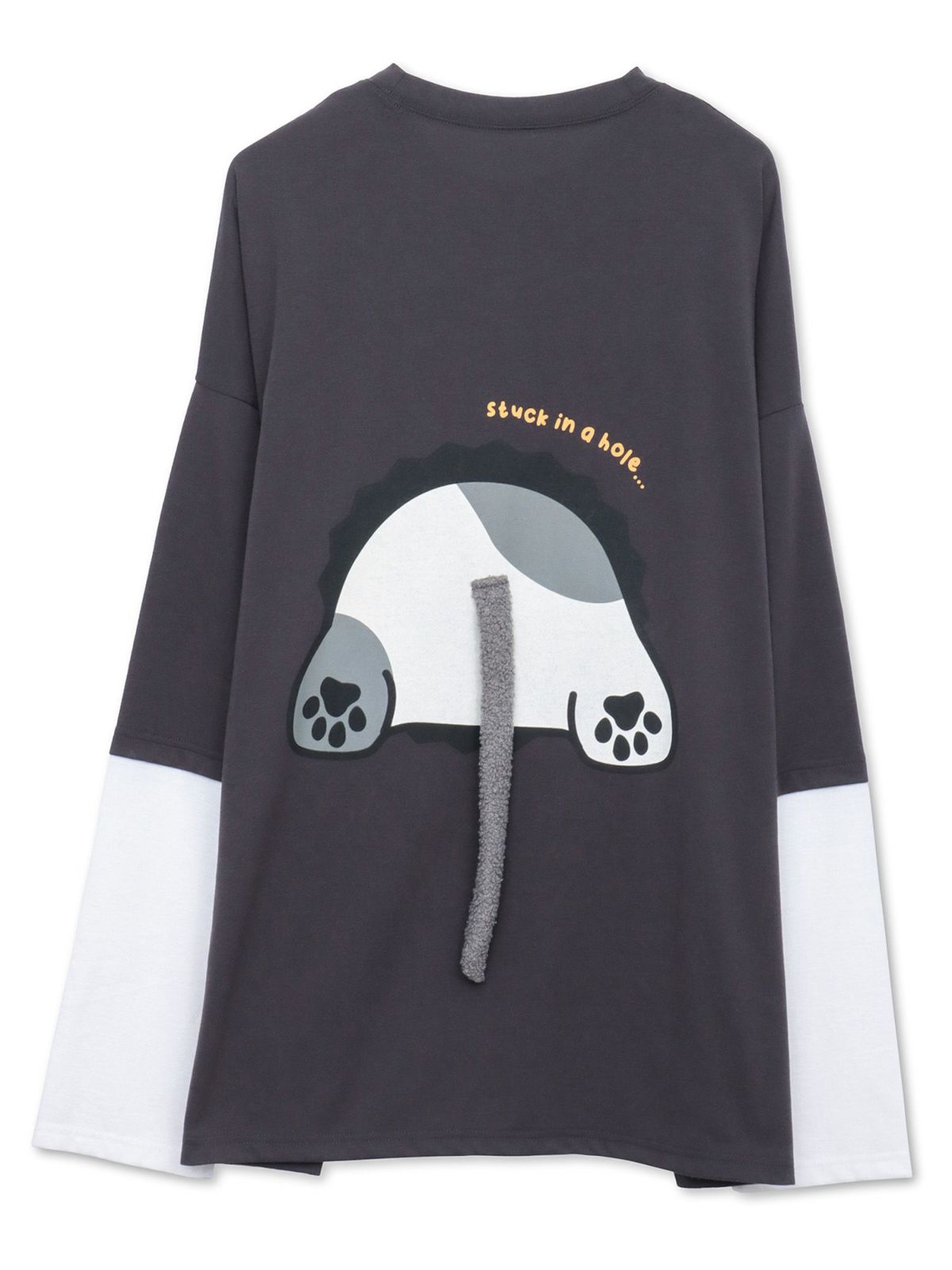 【PANDIESTA JAPAN】“飛び出しネコパンダ”フェイクレイヤードBIGロンT