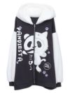 【PANDIESTA JAPAN】“ネコパンダハーフBONES”フェイクファー切替ZIPパーカー