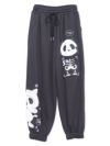 【PANDIESTA JAPAN】“ネコパンダハーフBONES”フェイクファー切替スウェットパンツ