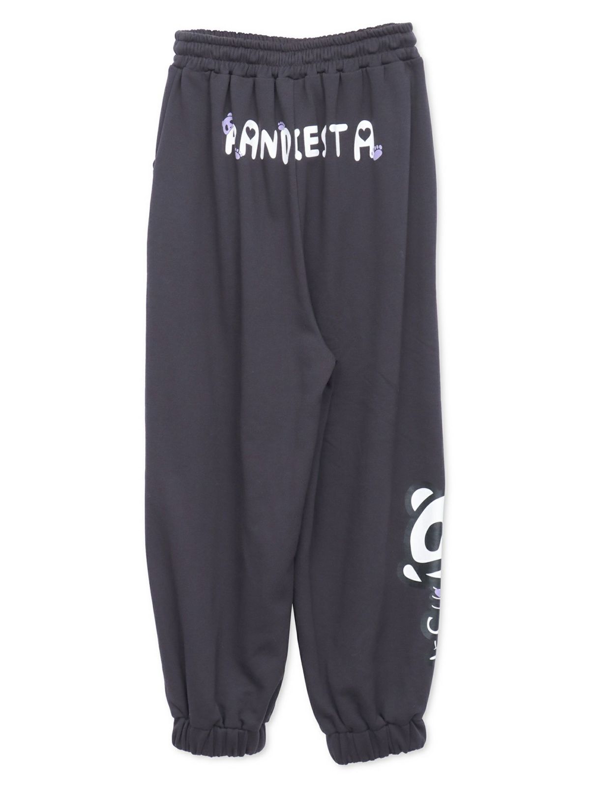 【PANDIESTA JAPAN】“ネコパンダハーフBONES”フェイクファー切替スウェットパンツ
