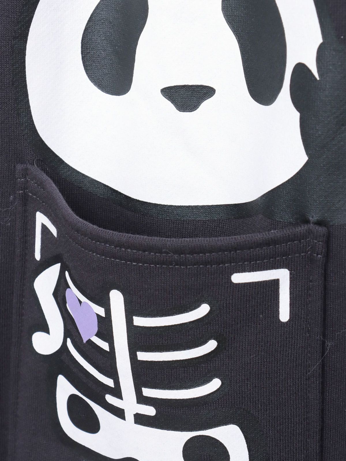 【PANDIESTA JAPAN】“ネコパンダハーフBONES”フェイクファー切替スウェットパンツ