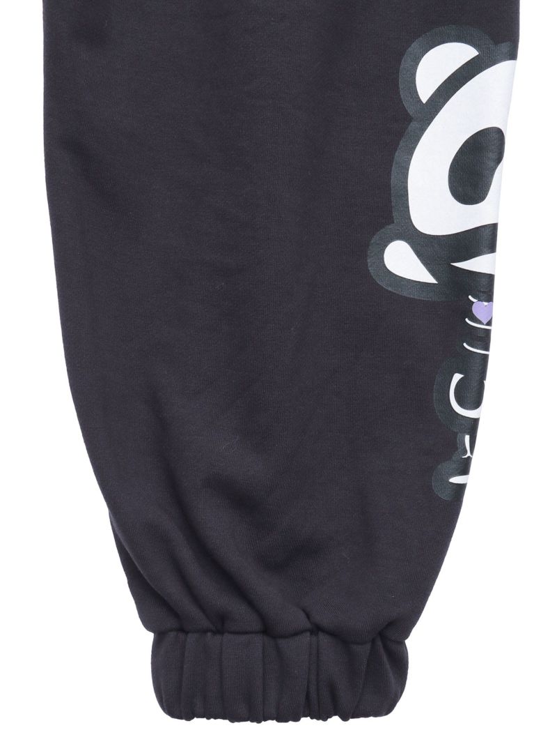 【PANDIESTA JAPAN】“ネコパンダハーフBONES”フェイクファー切替スウェットパンツ