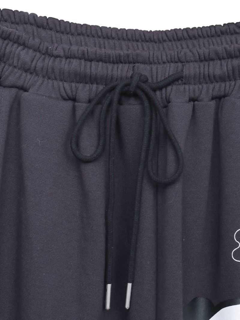 【PANDIESTA JAPAN】“ネコパンダハーフBONES”フェイクファー切替スウェットパンツ