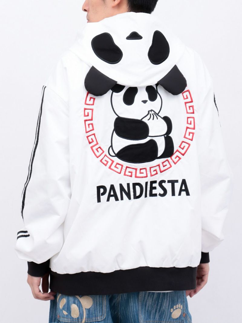 【PANDIESTA JAPAN】“中華パンダ”刺繍入りなりきりフードブルゾン
