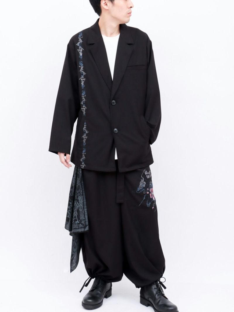 【DRASTIC GARDEN】“煙の桜”総刺繍BIGテーラードジャケット