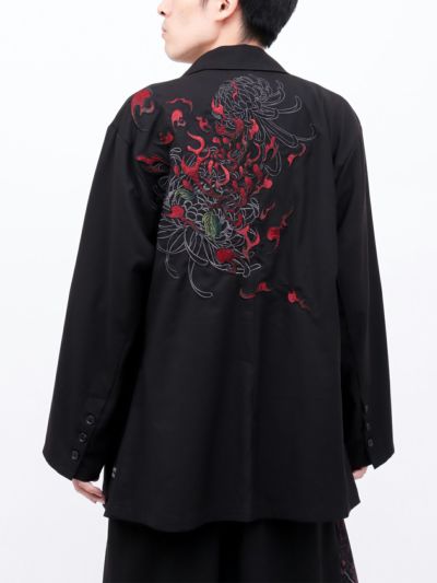 ＜秋の大予約会＞【DRASTIC GARDEN】<br>“火炎の菊”総刺繍BIGテーラードジャケット