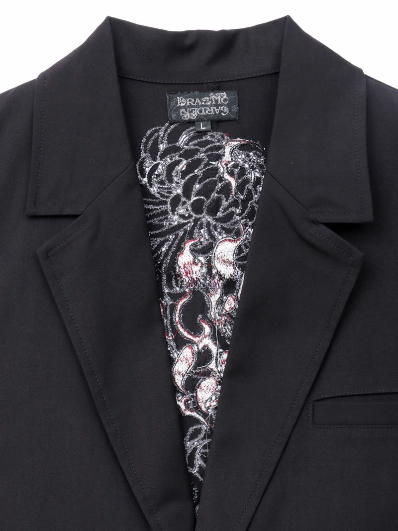 【DRASTIC GARDEN】“火炎の菊”総刺繍BIGテーラードジャケット