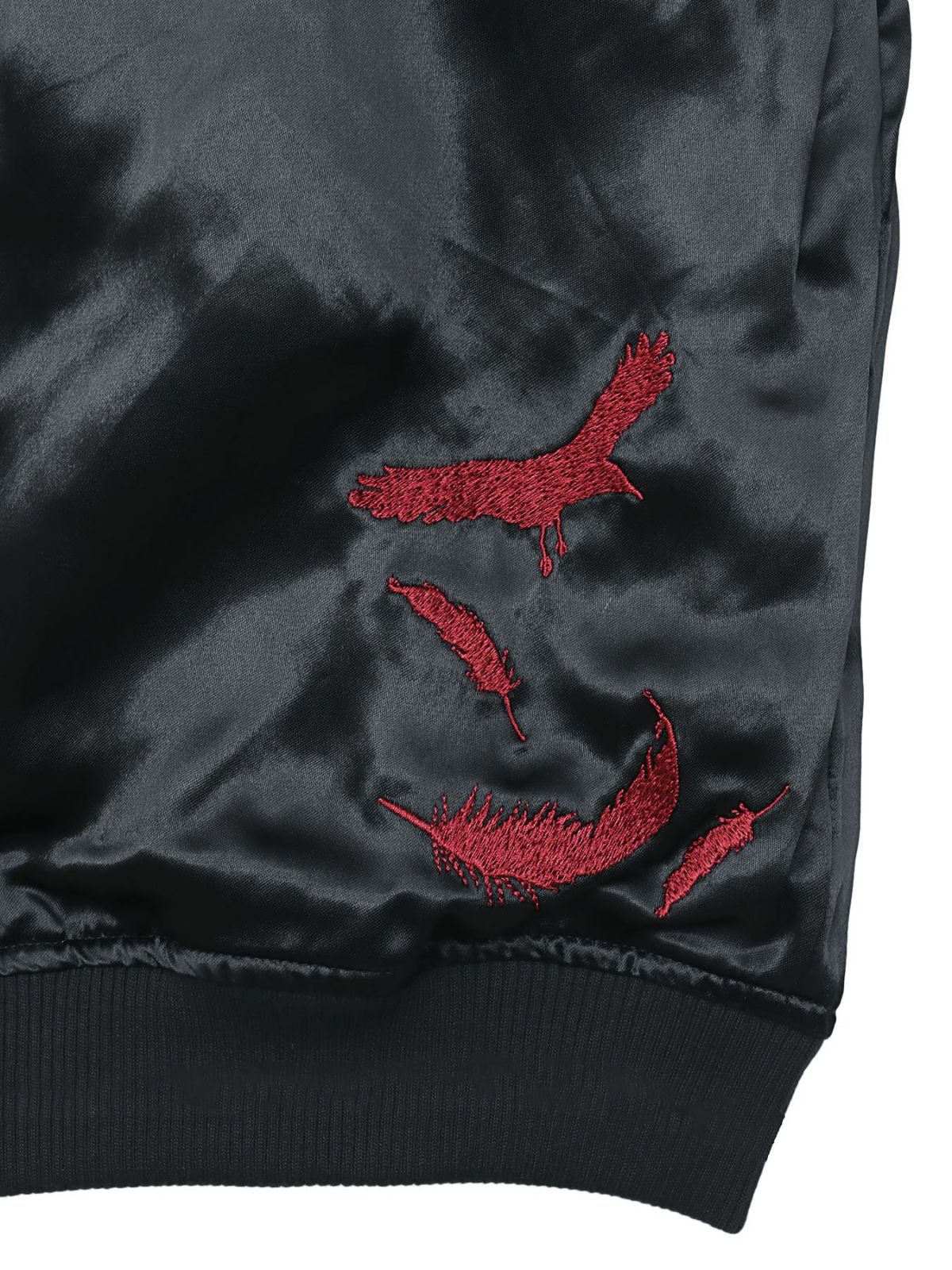 【絡繰魂・漆】“八咫烏と彼岸花”総刺繍リバーシブルスカジャン〔別注〕