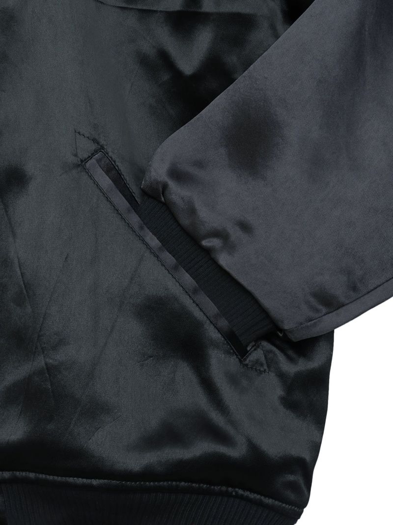 【絡繰魂・漆】“八咫烏と彼岸花”総刺繍リバーシブルスカジャン〔別注〕