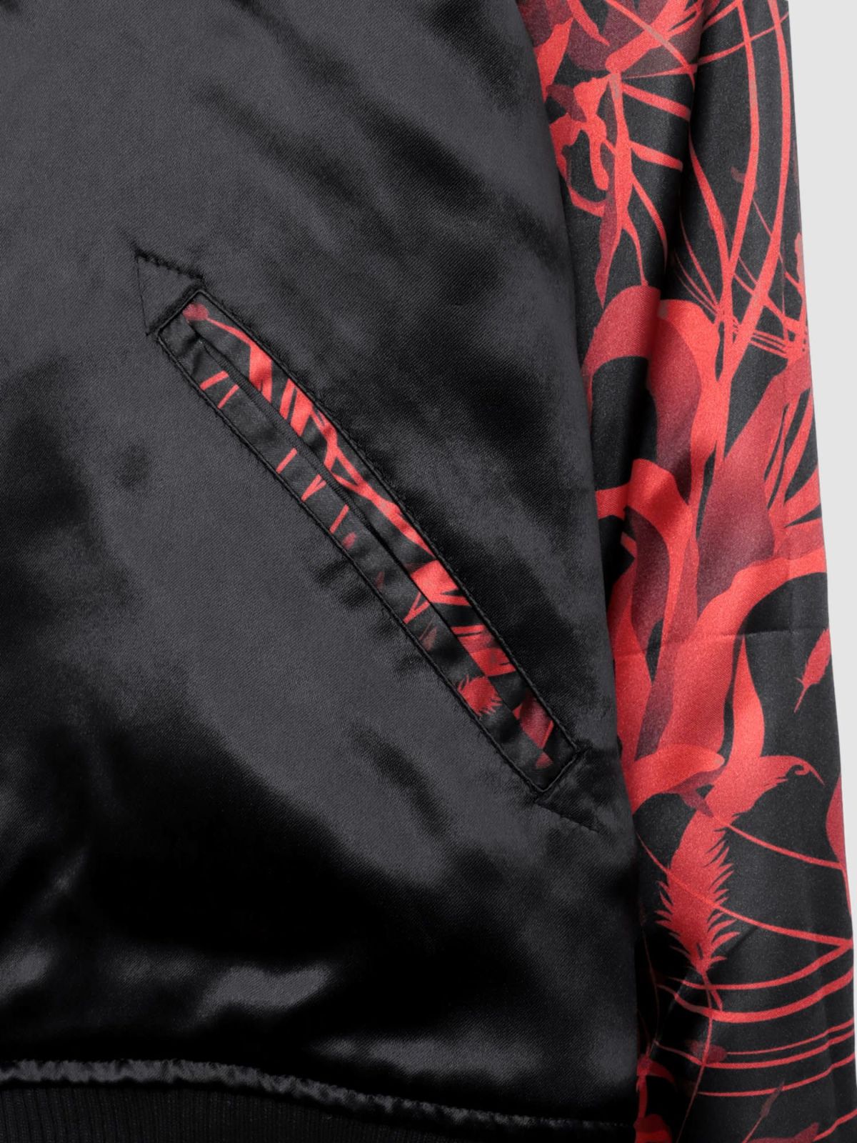 【絡繰魂・漆】“八咫烏と彼岸花”総刺繍リバーシブルスカジャン〔別注〕