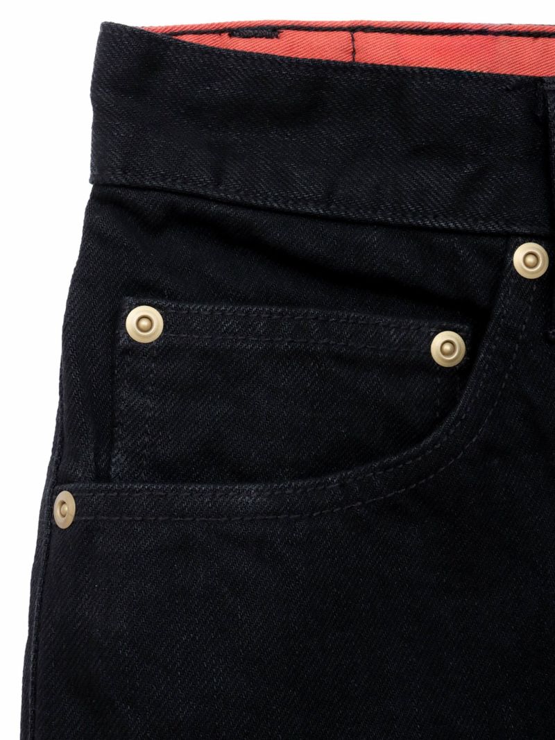 【絡繰魂・粋】“八咫烏と彼岸花”総刺繍デニムパンツ〔別注〕