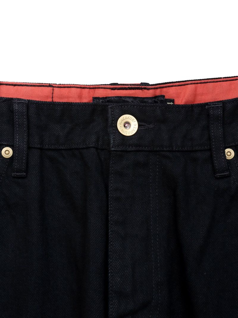 【絡繰魂・粋】“八咫烏と彼岸花”総刺繍デニムパンツ〔別注〕