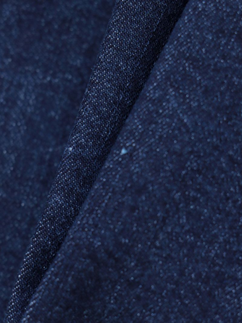 【SUMINEKO】“YIN YANG CAT”総刺繍 切替ストレッチデニムシャツ