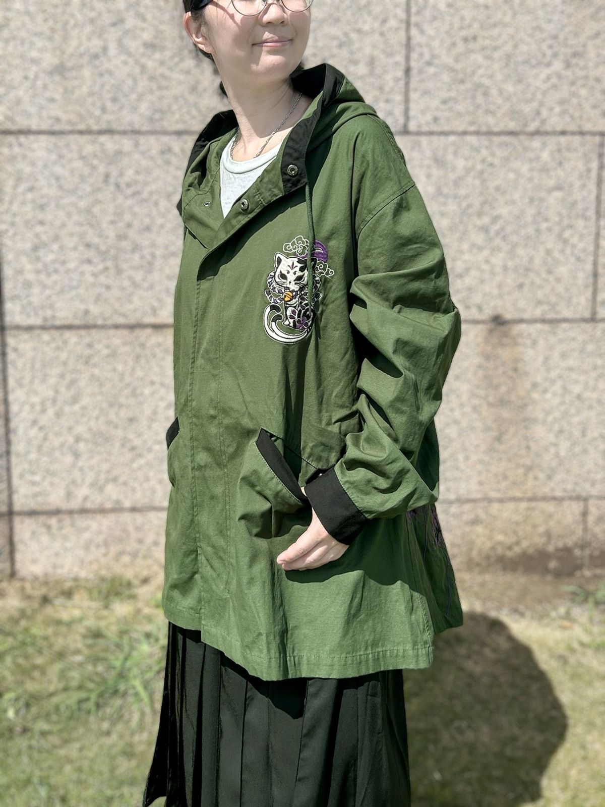 【SUMINEKO】“お猫様”総刺繍モッズコート
