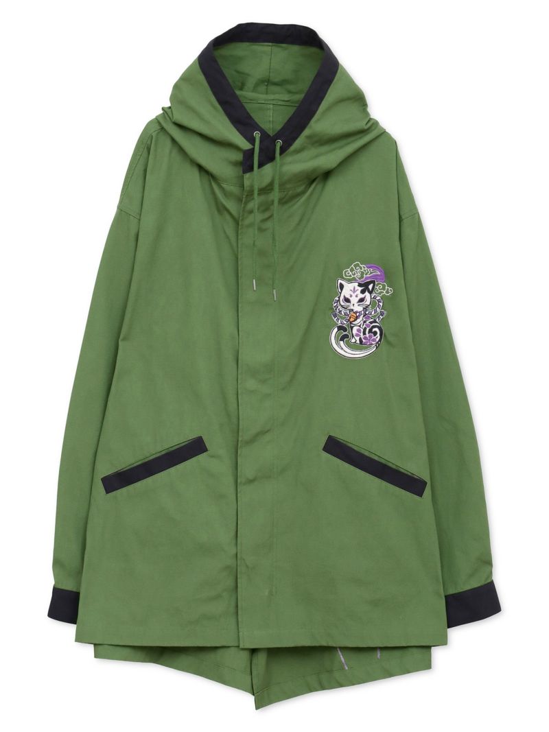 【SUMINEKO】“お猫様”総刺繍モッズコート