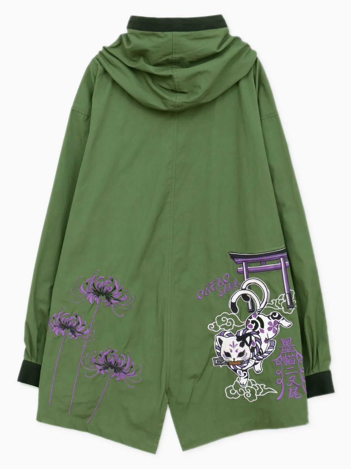 【SUMINEKO】“お猫様”総刺繍モッズコート