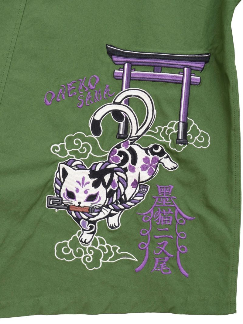 【SUMINEKO】“お猫様”総刺繍モッズコート