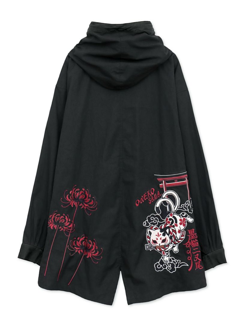 【SUMINEKO】“お猫様”総刺繍モッズコート