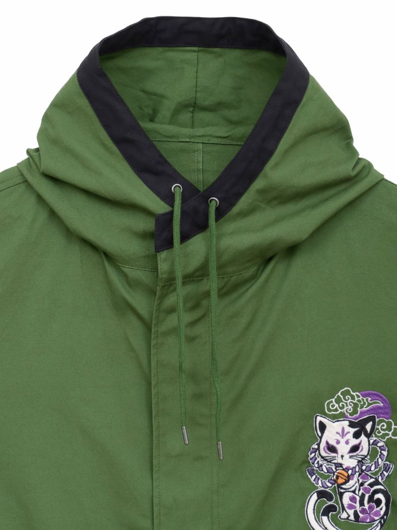 【SUMINEKO】“お猫様”総刺繍モッズコート