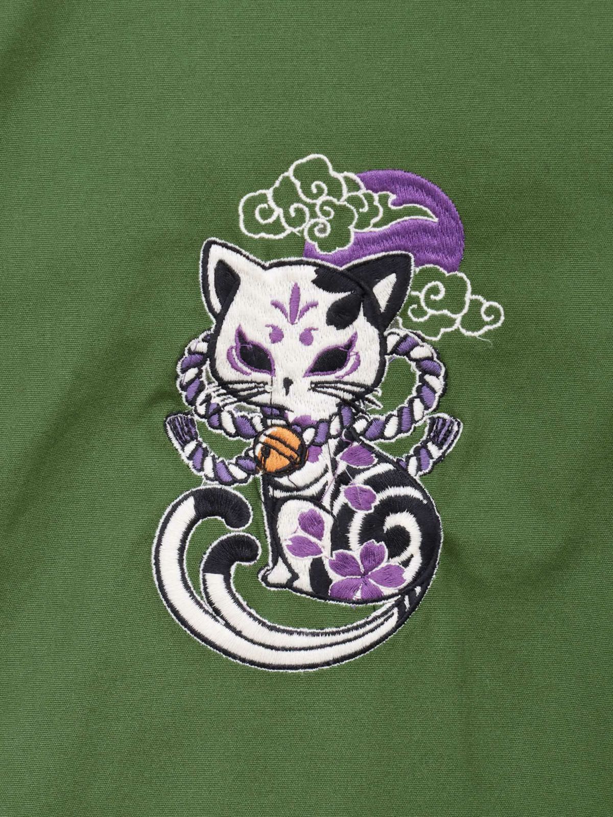 【SUMINEKO】“お猫様”総刺繍モッズコート