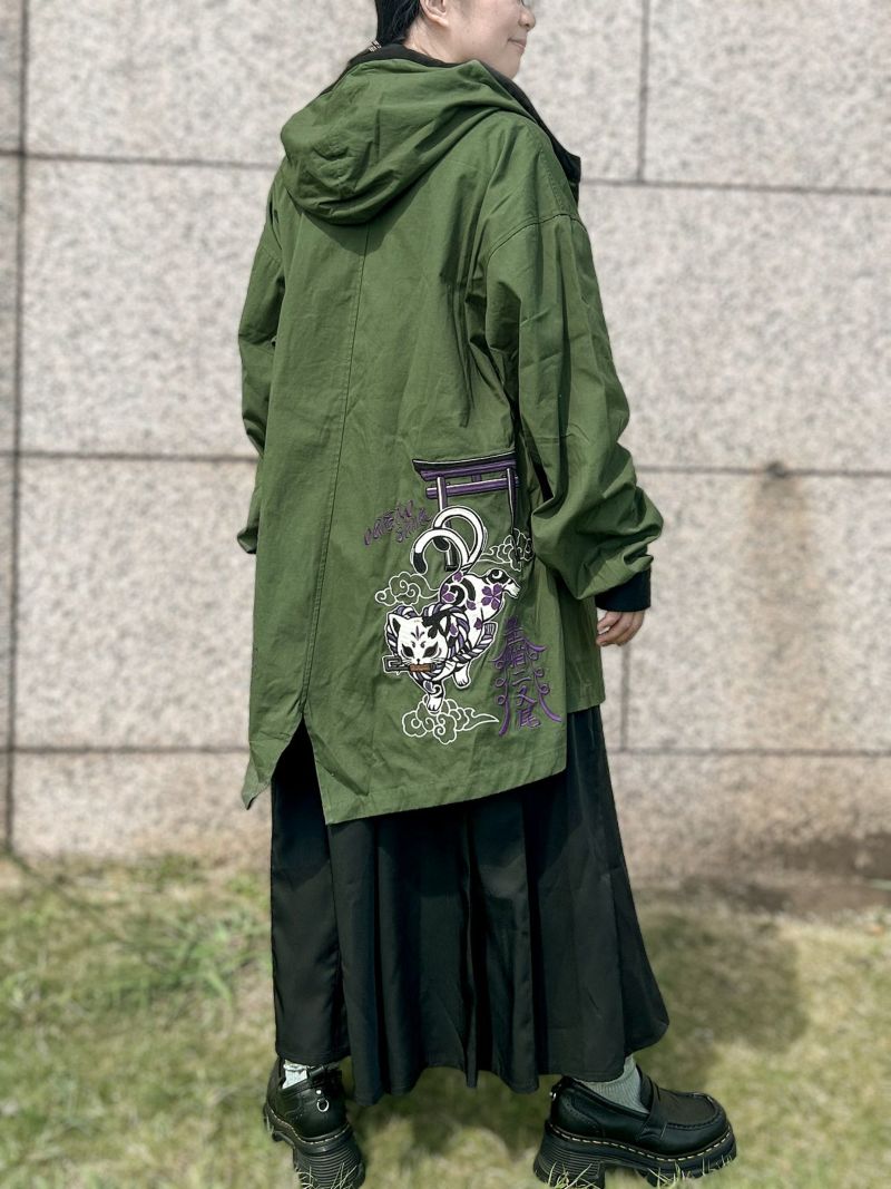 【SUMINEKO】“お猫様”総刺繍モッズコート