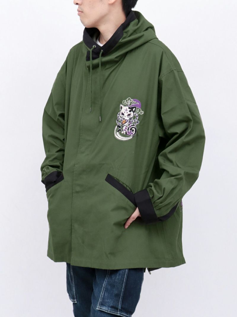 【SUMINEKO】“お猫様”総刺繍モッズコート
