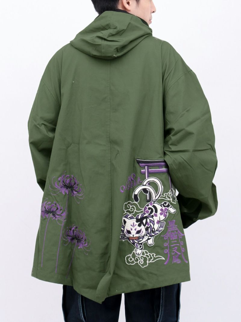 【SUMINEKO】“お猫様”総刺繍モッズコート